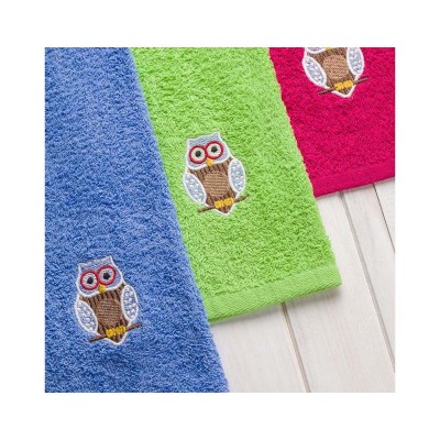 Estuche 3 paños cocina rizo algodón Búho de Barceló