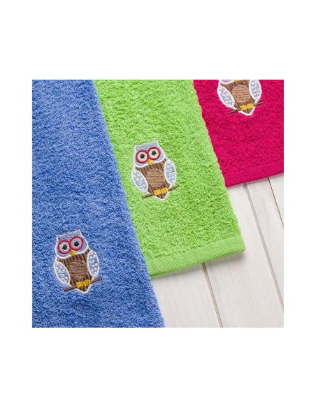 Estuche 3 paños cocina rizo algodón Búho de Barceló