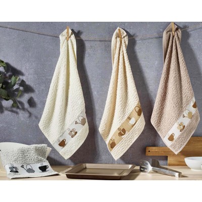 Paños TETERAS de Atenas - GRIS - BLANCO - CRUDO - MARRÓN CLARO