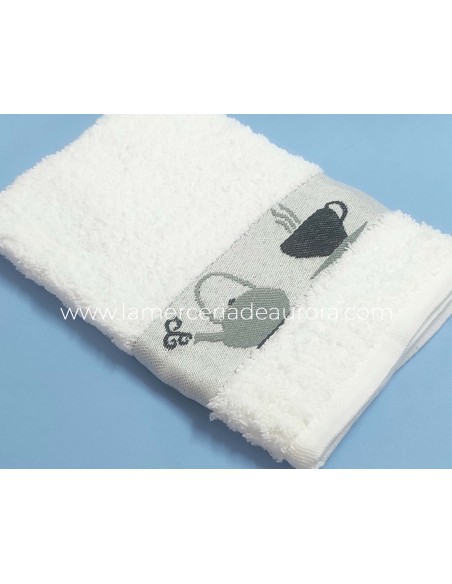 Paños de cocina rizo algodón Teteras - BLANCO