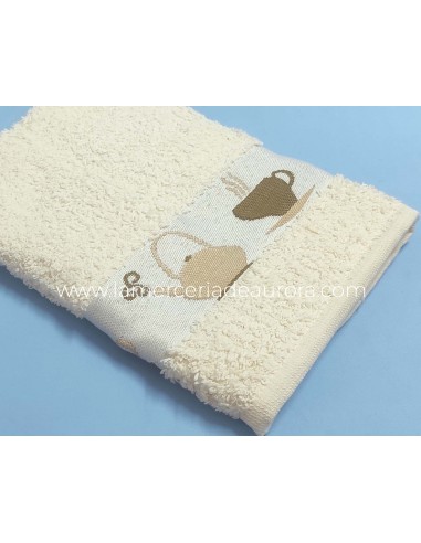 Paños de cocina rizo algodón Teteras - CRUDO