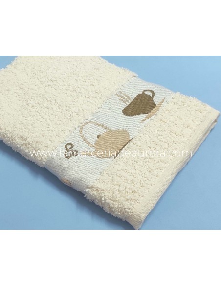 Paños de cocina rizo algodón Teteras - CRUDO