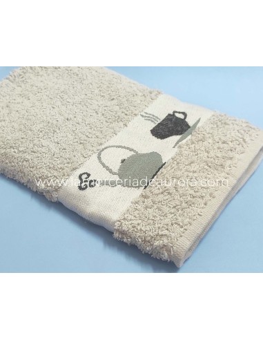 Paños de cocina rizo algodón Teteras - GRIS