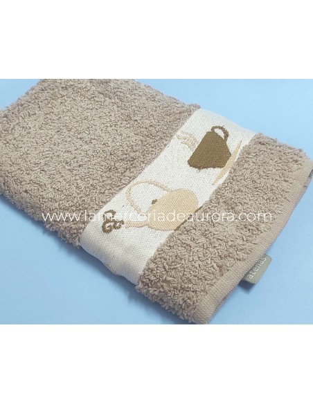 Paños de cocina rizo algodón Teteras - MARRÓN CLARO