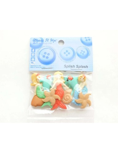 Botones Splish Splash (8 piezas) de Dress It Up