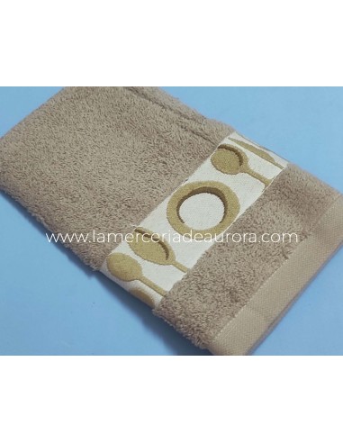 Paños de cocina rizo algodón Cubiertos y platos de Atenas - MARRÓN CLARO