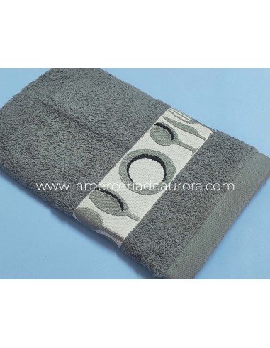 Paños de cocina rizo algodón Cubiertos y platos de Atenas - GRIS MEDIO