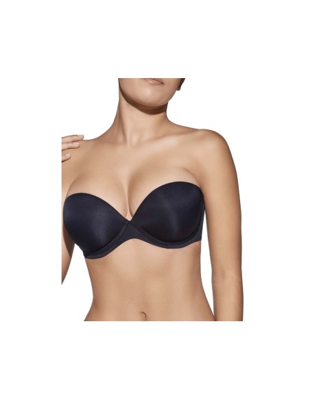 Sujetador Tania copa B con aros y relleno push-up +1 de Selene - NEGRO