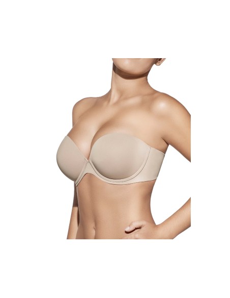 Sujetador Tania copa B con aros y relleno push-up +1 de Selene - TIERRA