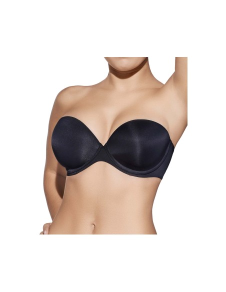 Sujetador Dana copa B con aros y relleno de Selene - NEGRO