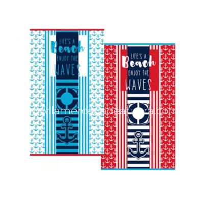 Toalla playa "Life´s a beach enjoy the waves" de Secaneta