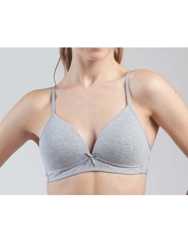 Sujetador básico juvenil algodón copa A de Kehat -  GREY MELANGE