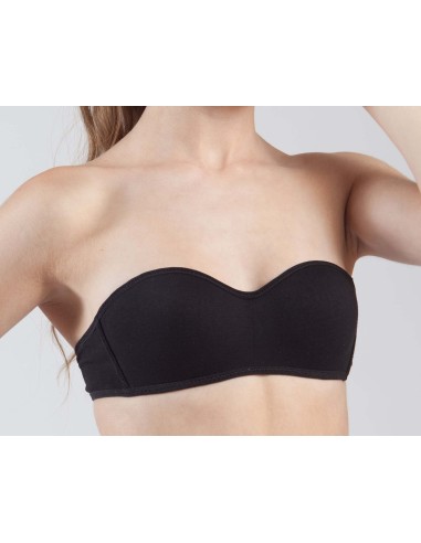 Sujetador juvenil bandeau multiposiciones sin aro de Kehat - NEGRO