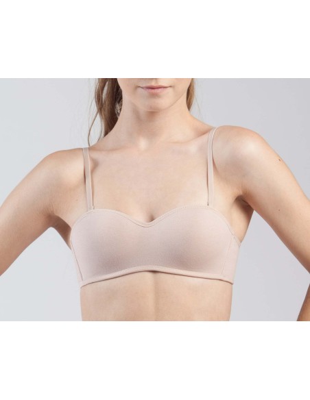 Sujetador juvenil bandeau multiposiciones sin aro de Kehat - NUDE