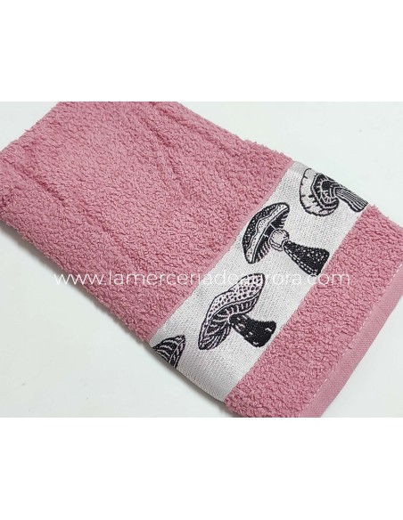 Paños de cocina rizo algodón Boletus de Atenas - ROSA