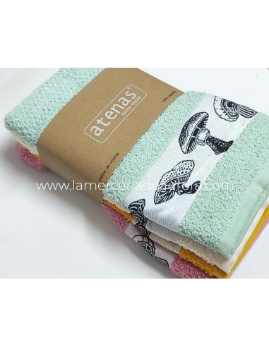 Paños de cocina rizo algodón (pack 4 uds) Boletus de Atenas