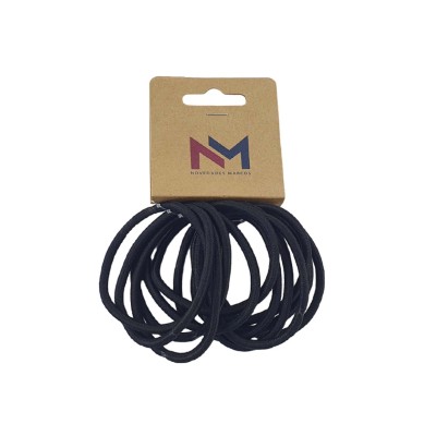 Coleteros Negros goma lisa gruesa (12 uds) de N.Marcos