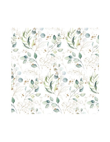 Tela algodón estampada Hojas (ancho 145cm)