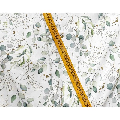 Tela algodón estampada Hojas (ancho 145cm) 2