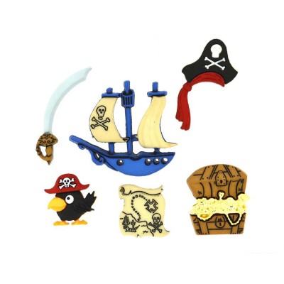 Botones Pirates (6 piezas) de Dress It Up