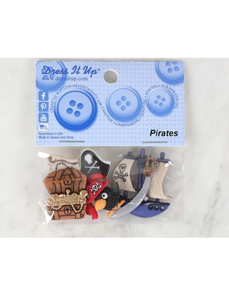 Botones Pirates (6 piezas) de Dress It Up