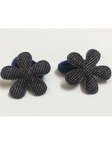 Coletero pelo Flor pana lurex - AZUL MARINO