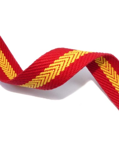 Cinta espiga algodón (ancho 3cm) bandera de España (por metros)