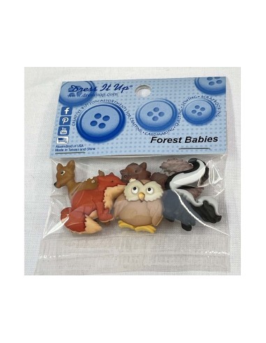 Botones Forest Babies (6 piezas) de Dress It Up