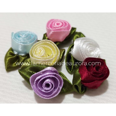 Flor de raso (3cm) - varios colores