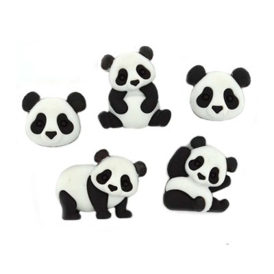Botones Panda Tile (5 piezas) de Dress It Up