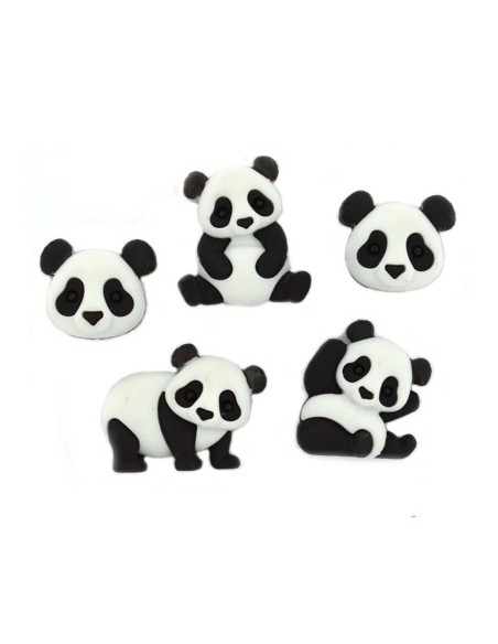 Botones Panda Tile (5 piezas) de Dress It Up