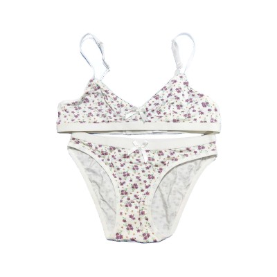 Conjunto juvenil algodón Flores malva de Tersura