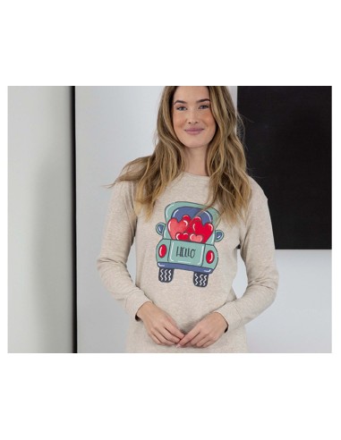 Pijama largo interlock mujer Furgo 6629 de Muslher