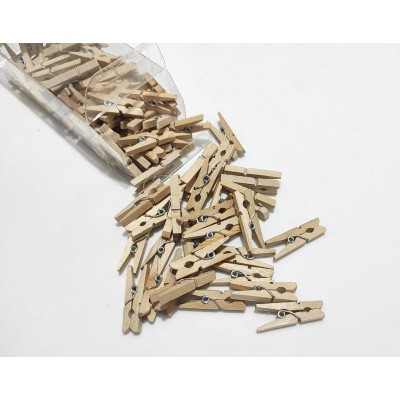 Mini pinzas madera natural (100 uds) de N.Marcos