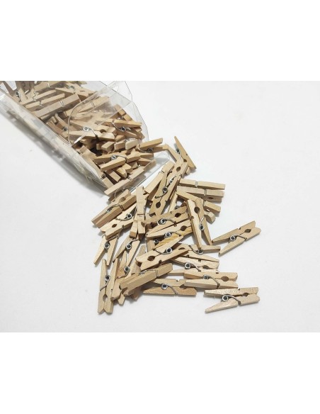 Mini pinzas madera natural (100 uds) de N.Marcos