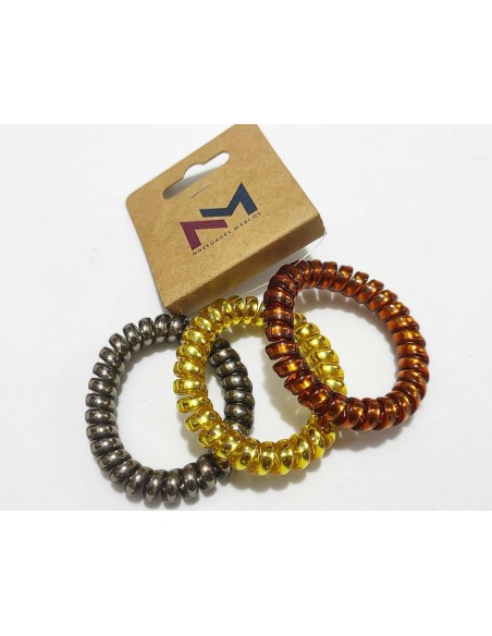 Coleteros espiral Surtido metalizado dorado (3 uds) de N.Marcos