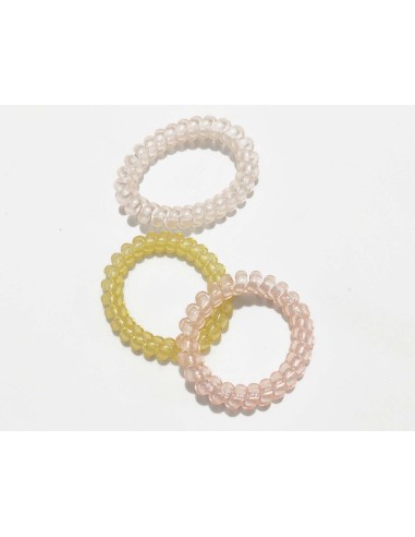 Coleteros espiral Amarillo, rosa y salmón translúcido (3 uds) de N.Marcos