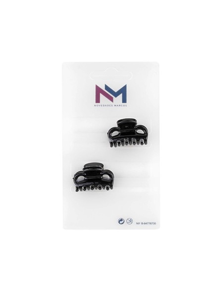 Pinza ovalada 2,5cm Negra (2 uds) de N.Marcos