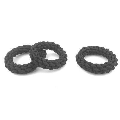 Coleteros Negros goma trenzada (3 uds) de N.Marcos