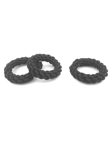 Coleteros Negros goma trenzada (3 uds) de N.Marcos