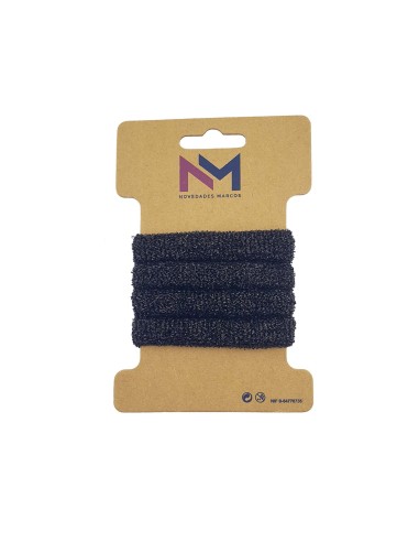 Coleteros poliamida Lurex negro (4 uds) de...