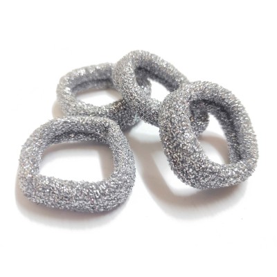 Coleteros poliamida Lurex plata (4 uds) de N.Marcos