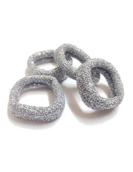 Coleteros poliamida Lurex plata (4 uds) de N.Marcos