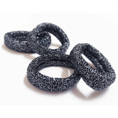 Coleteros poliamida Lurex gris (4 uds) de N.Marcos