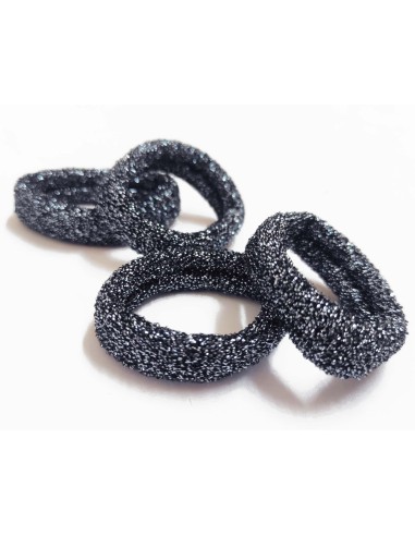 Coleteros poliamida Lurex gris (4 uds) de N.Marcos