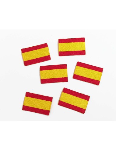 Termoadhesivo bordado 3,8x2,5cm (6 uds) bandera de España de Lecco