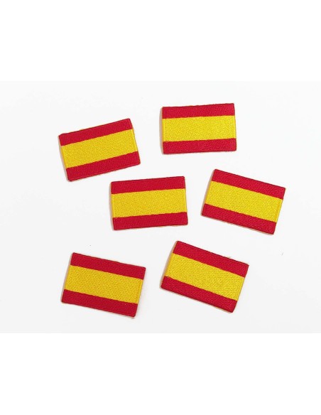 Termoadhesivo bordado 3,8x2,5cm (6 uds) bandera de España de Lecco