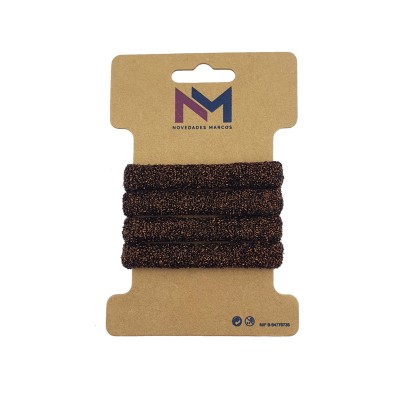 Coleteros poliamida Lurex marrón (4 uds) de N.Marcos 2