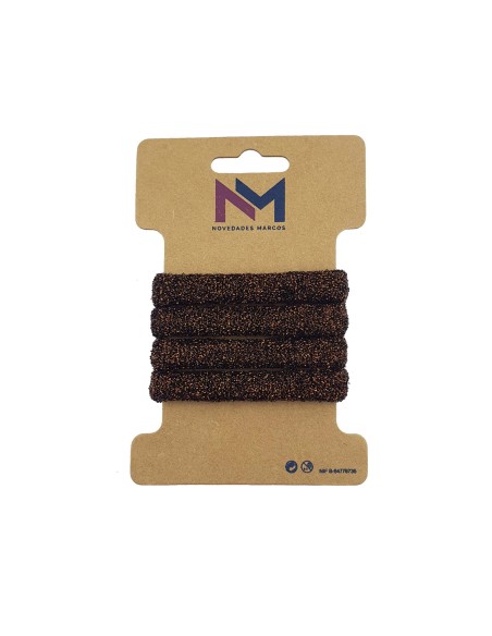 Coleteros poliamida Lurex marrón (4 uds) de N.Marcos