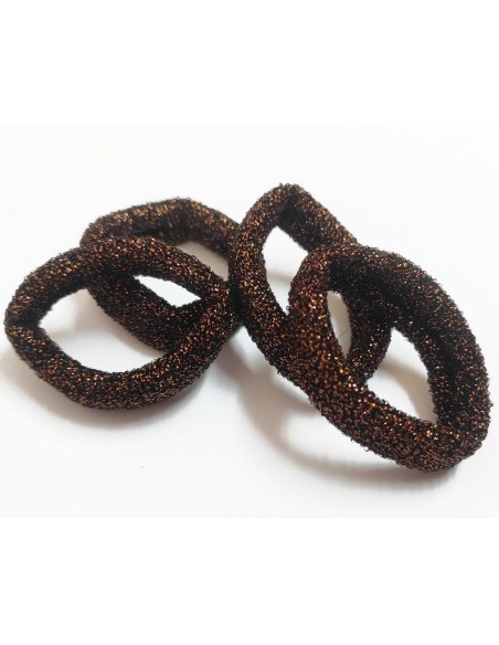 Coleteros poliamida Lurex marrón (4 uds) de N.Marcos